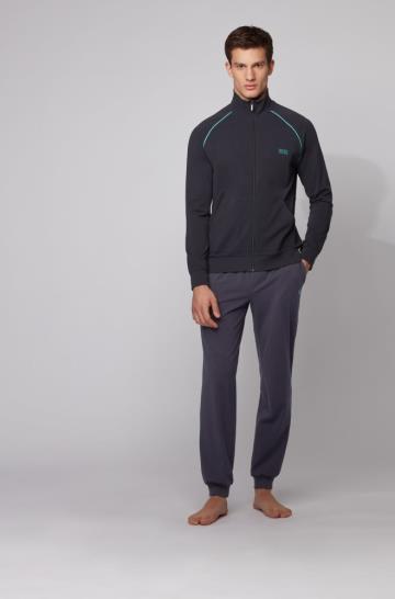 Spodnie BOSS Cuffed Loungewear Głęboka Niebieskie Męskie (Pl14014)